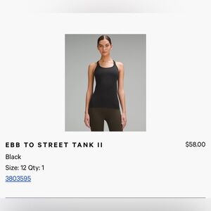 Pair Lululemon Ebb to Street Tank Tops